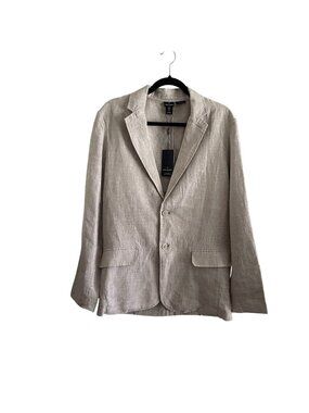 Daniel Hechter Men SZ S Tan 100% Linen Unstructured Unlined 2 Button Blazer NWT